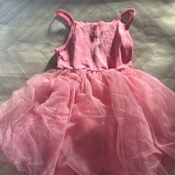 Sparkle by Stooper Girls Pink Tulle Strappy Rainbow Dress. Size 6x/7 - Picture 6 of 6